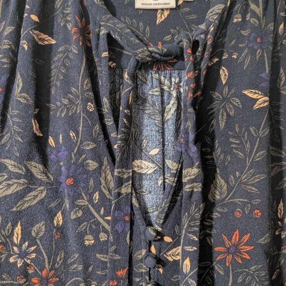 Ag Adriano Goldschmied | Savannah Floral Tie Neck Top - Picture 6 of 9
